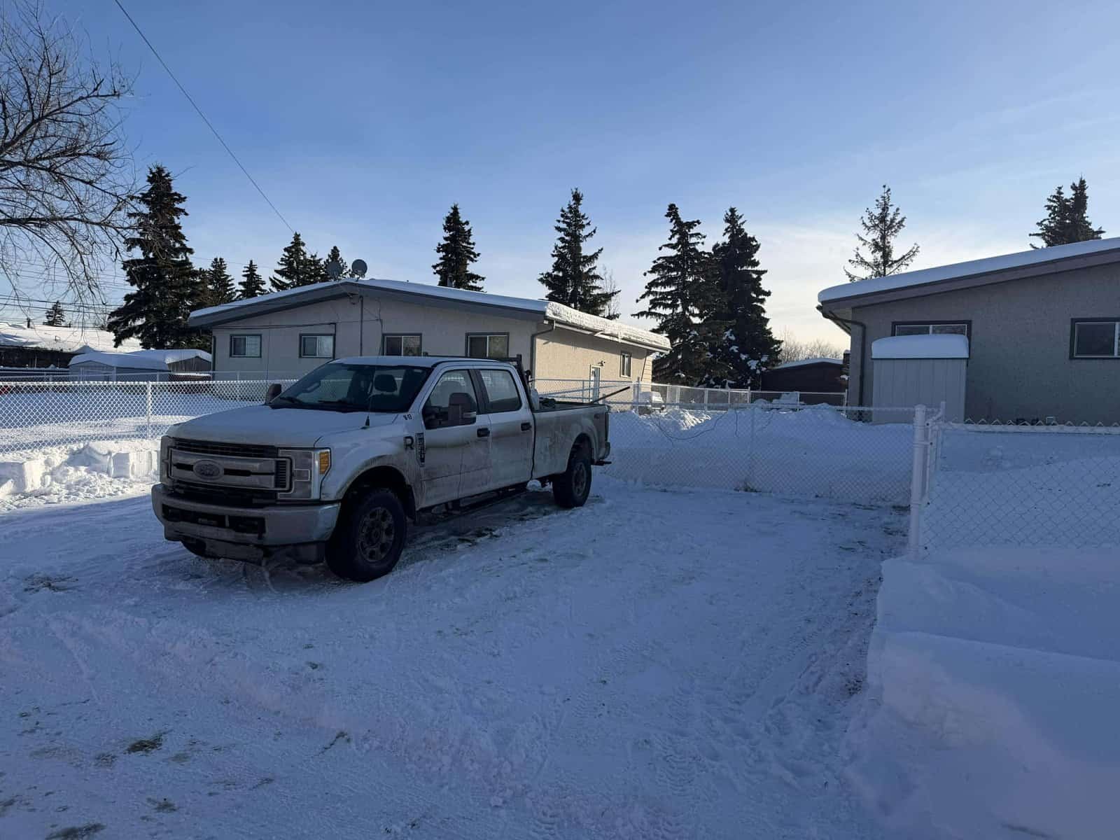 Residential driveway snow removal Grande Prairie